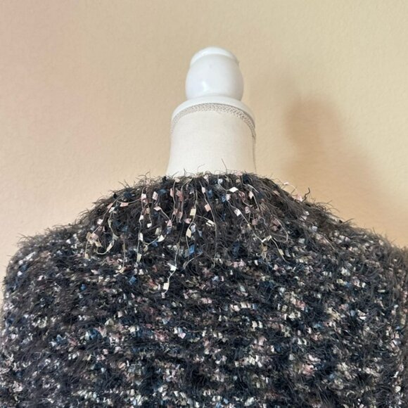 L’Agence Azure Blazer Grey Multi XS Fuzzy Fringe Open Cardigan Buttons Luxury - Picture 9 of 16